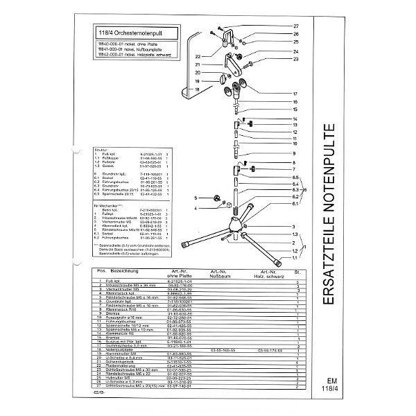 K&M 118/4 Orchestra Black