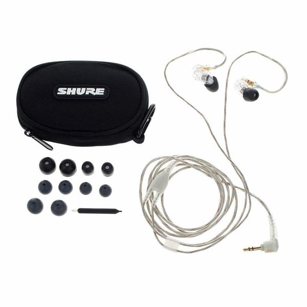 shure se215-cl sound isolating earphones with single dynamic microdriver 