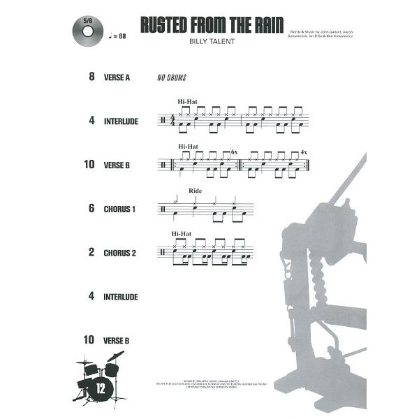 Bosworth Drum Along 10 Hard Rock Classi