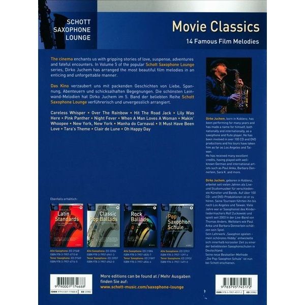 Schott Movie Classics T-Sax