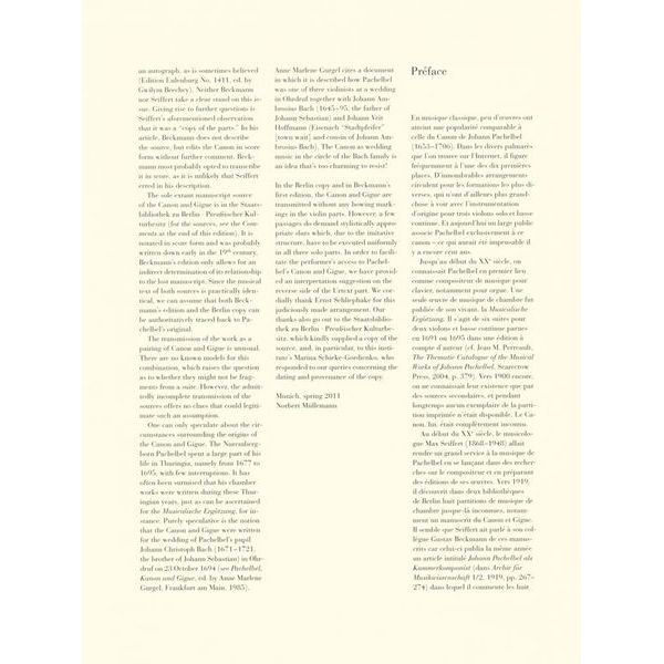 Henle Verlag Pachelbel Canon Gigue D Major