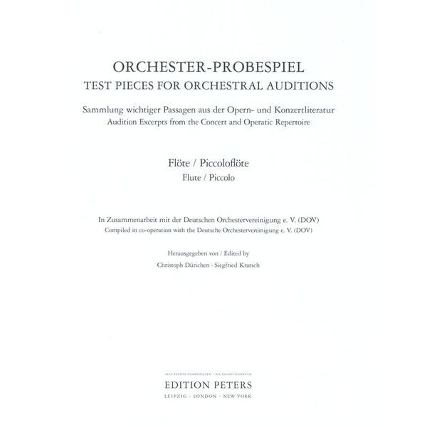 Edition Peters Orchester Probespiel Flöte