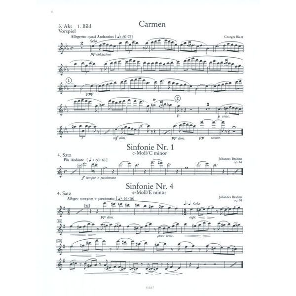 Edition Peters Orchester Probespiel Flöte