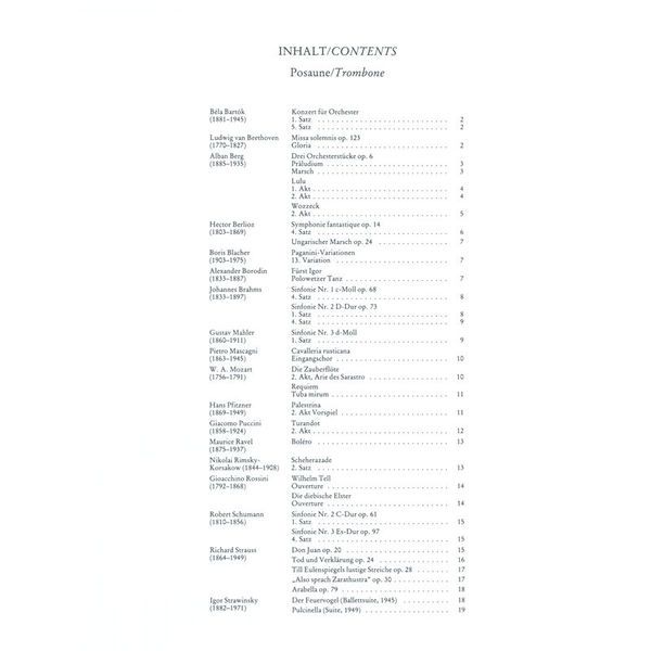 Edition Peters Orchester Probespiel Posaune