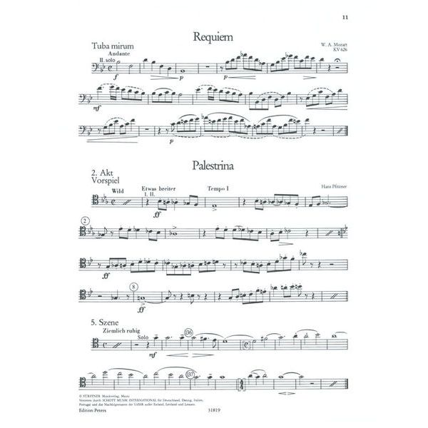 Edition Peters Orchester Probespiel Posaune