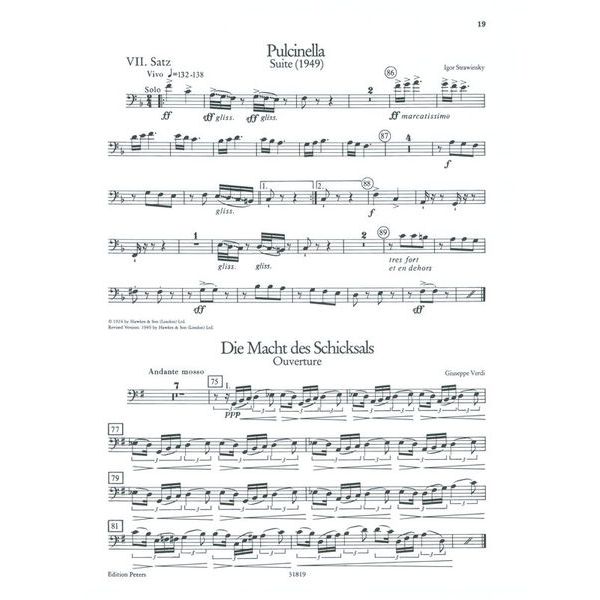 Edition Peters Orchester Probespiel Posaune