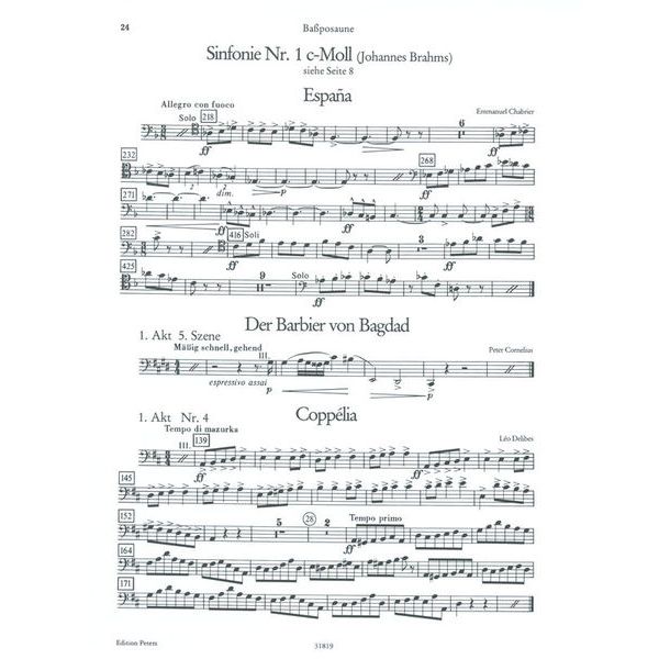 Edition Peters Orchester Probespiel Posaune