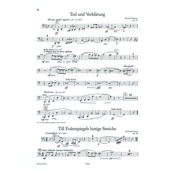 Edition Peters Orchester Probespiel Tuba