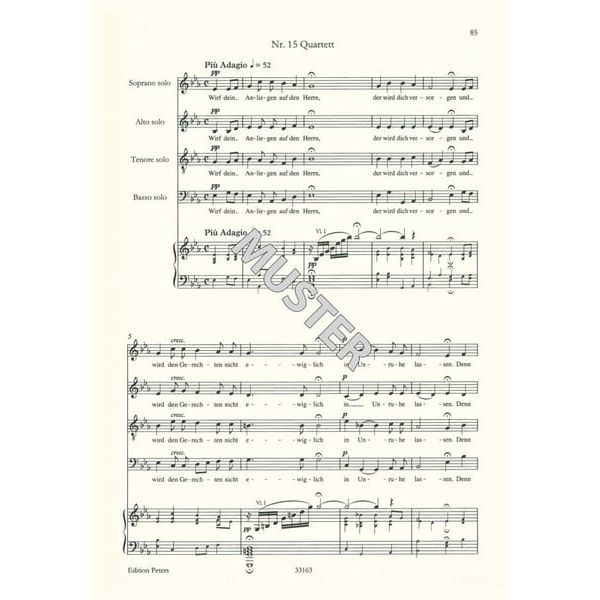 Edition Peters Mendelssohn Elias op.70