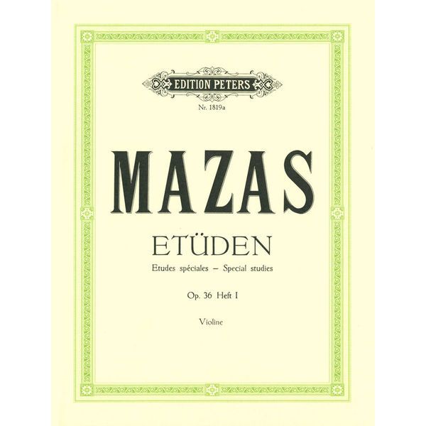 Edition Peters Mazas Etüden op.36 Heft 1