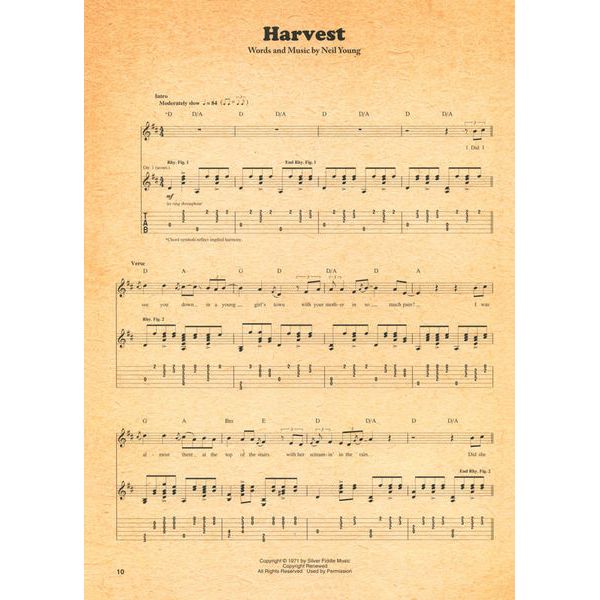 Hal Leonard Neil Young Harvest