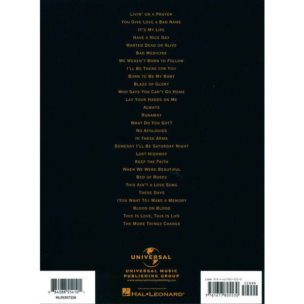 Hal Leonard Bon Jovi Greatest Hits