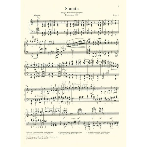 Henle Verlag Brahms Sonate Scherzo Ballade