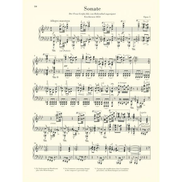 Henle Verlag Brahms Sonate Scherzo Ballade