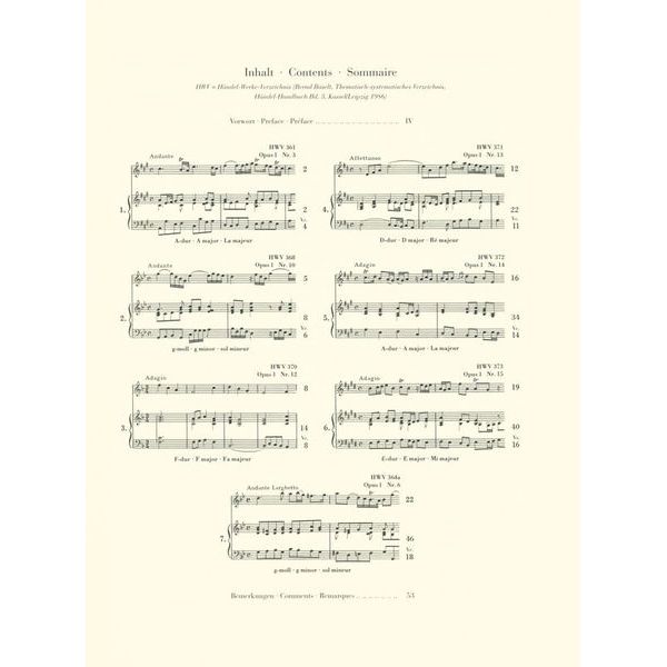 Henle Verlag Händel Sieben Sonaten Violin