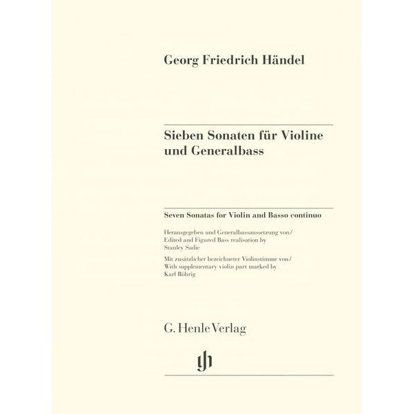 Henle Verlag Händel Sieben Sonaten Violin