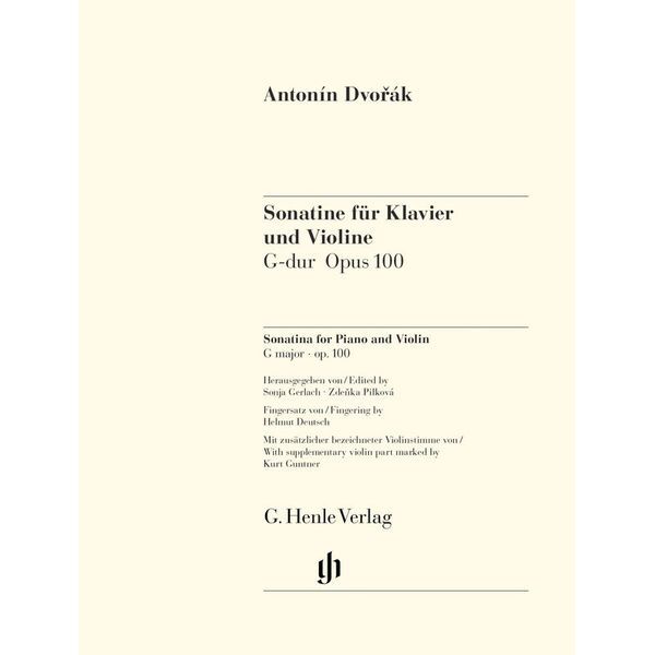 Henle Verlag Dvorak Sonatine Violin G-Dur