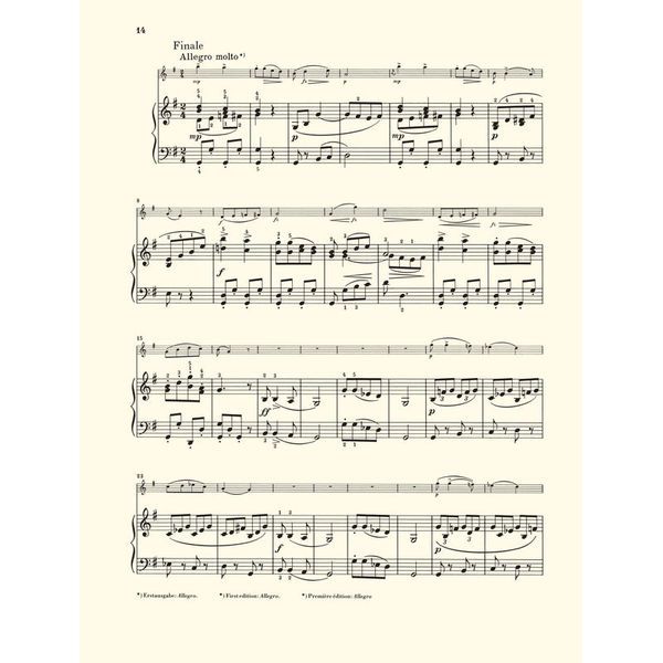 Henle Verlag Dvorak Sonatine Violin G-Dur