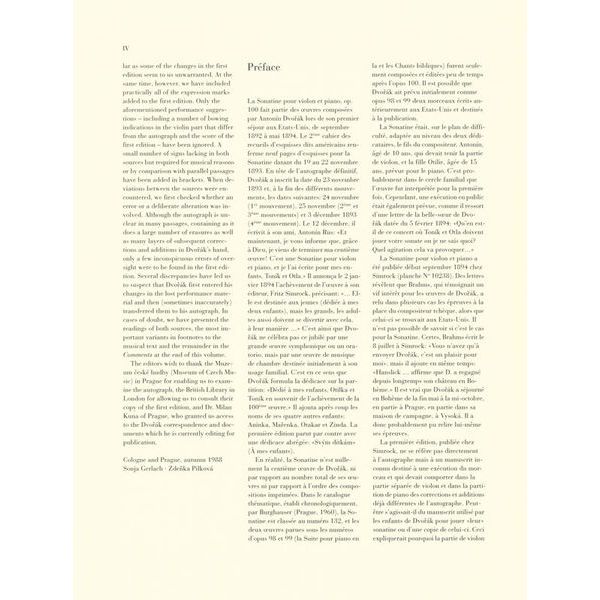 Henle Verlag Dvorak Sonatine Violin G-Dur
