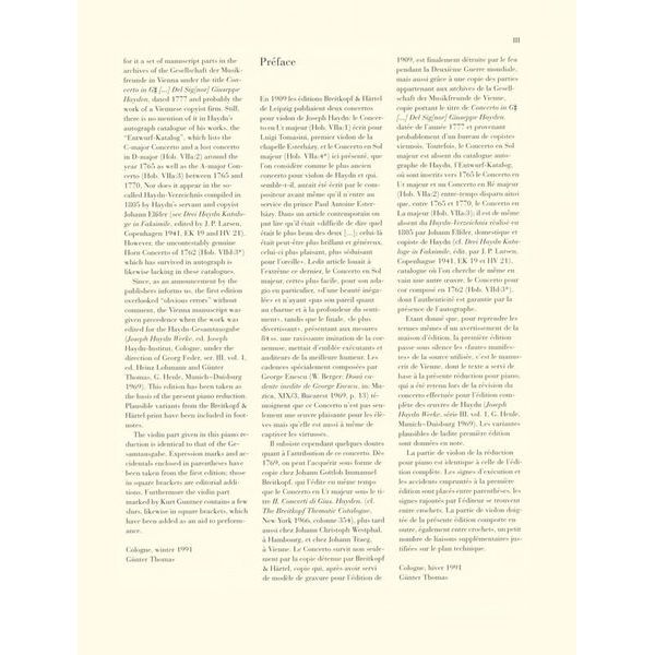 Henle Verlag Haydn Violinkonzert G-Dur