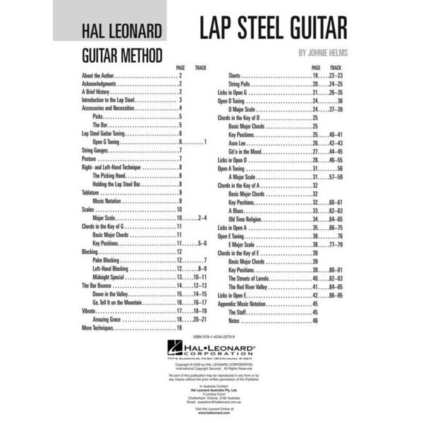 Hal Leonard Lapsteel Guitar