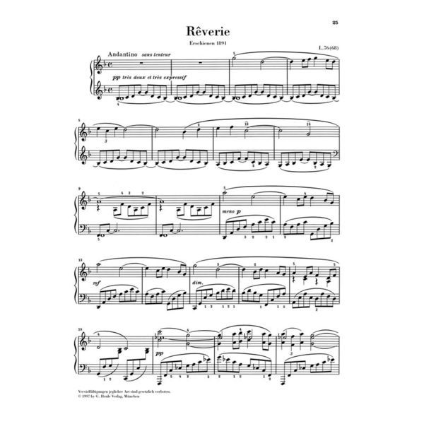 Henle Verlag Debussy Klavierwerke 1