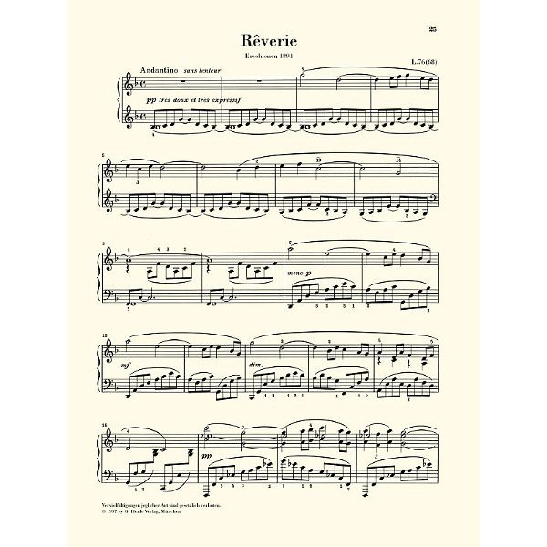 Henle Verlag Debussy Klavierwerke 1