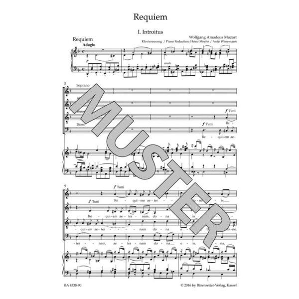 Bärenreiter Mozart Requiem KV626
