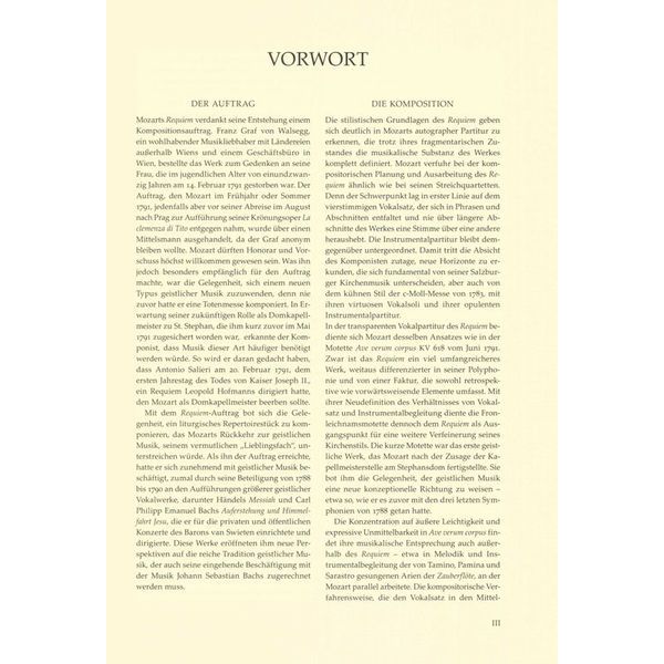Bärenreiter Mozart Requiem KV626