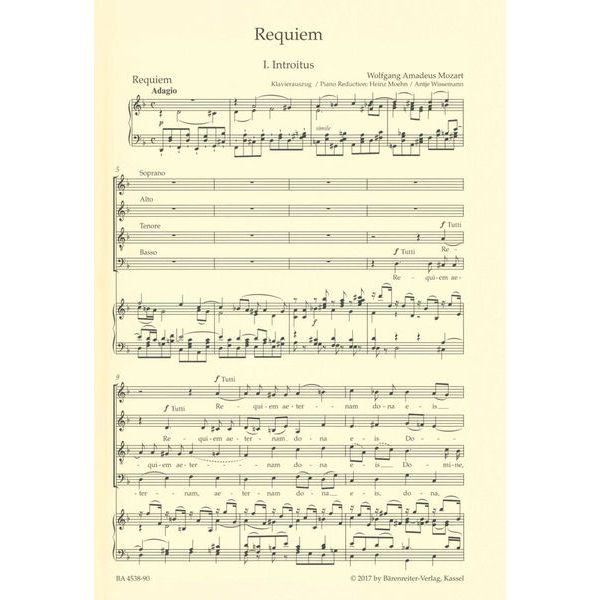 Bärenreiter Mozart Requiem KV626