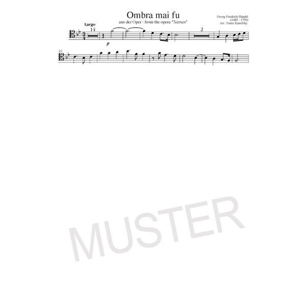 Hage Musikverlag Alte Meister Tromb Piano