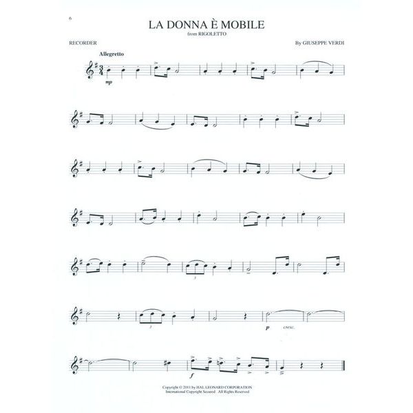 Hal Leonard Classical Favorites Recorder