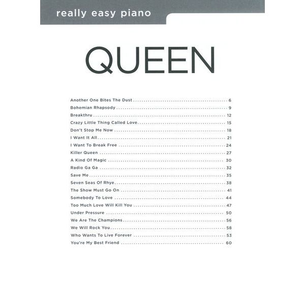 Hal Leonard Really Easy Piano Queen