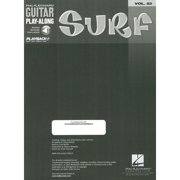 Hal Leonard Guitar Play-Along Surf