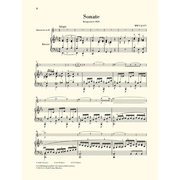 Henle Verlag Mendelssohn Sonate Es-Dur