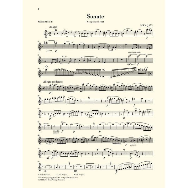Henle Verlag Mendelssohn Sonate Es-Dur