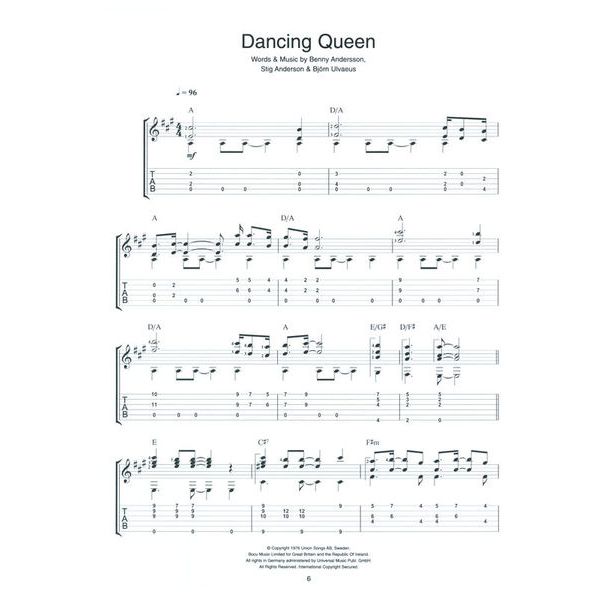 Wise Publications Abba Gold Guitar