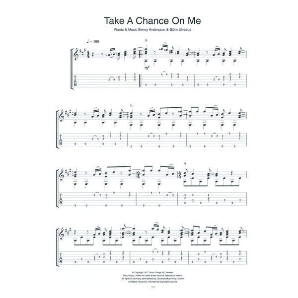 Wise Publications Abba Gold Guitar
