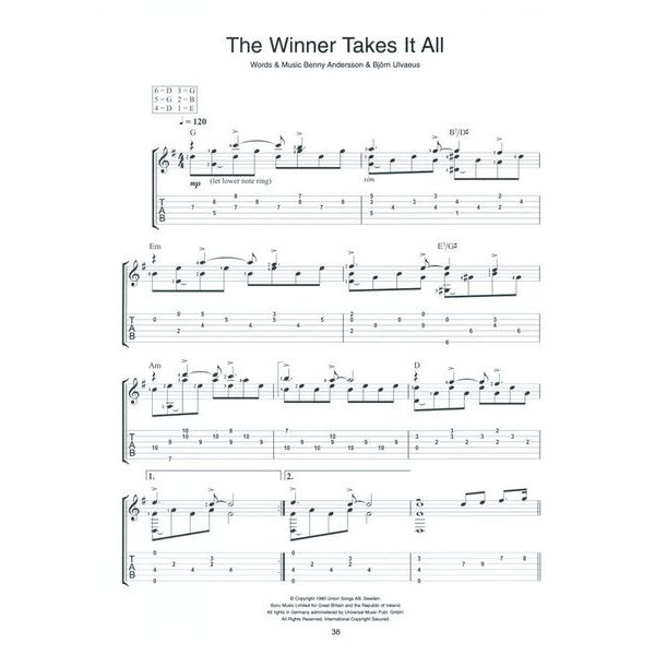 Wise Publications Abba Gold Guitar