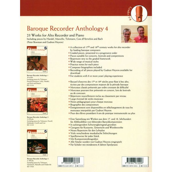 Schott Baroque Recorder Anthology 4