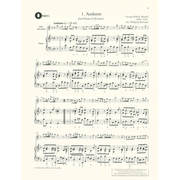 Schott Baroque Recorder Anthology 4