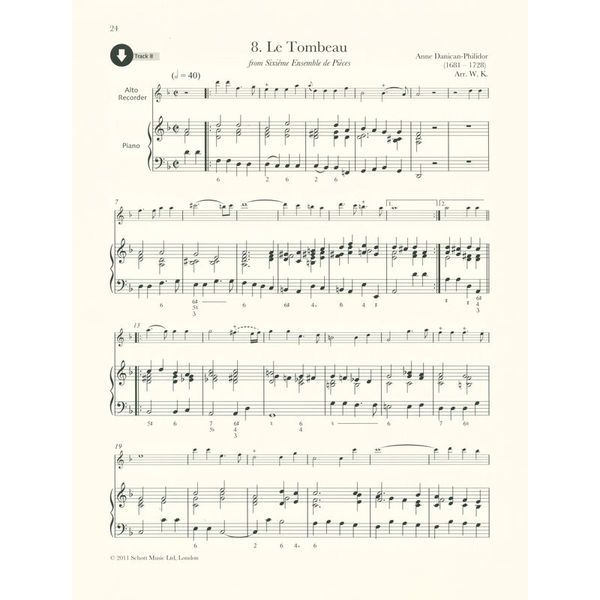 Schott Baroque Recorder Anthology 4