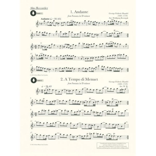 Schott Baroque Recorder Anthology 4
