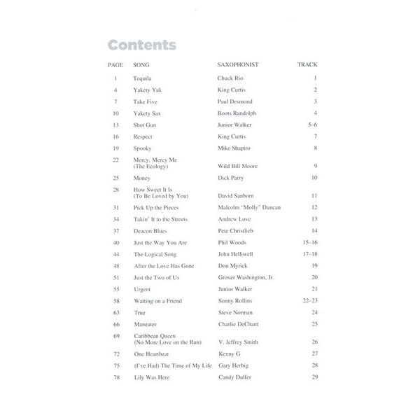 Hal Leonard 25 Great Sax Solos