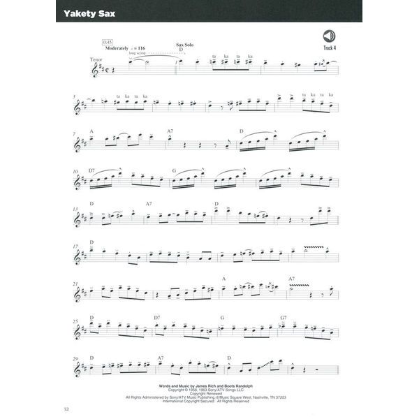 Hal Leonard 25 Great Sax Solos