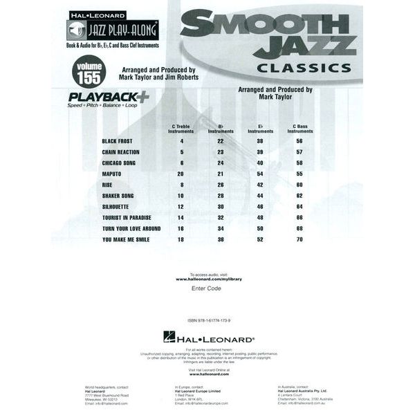 Hal Leonard Jazz Play-Along Smooth Jazz