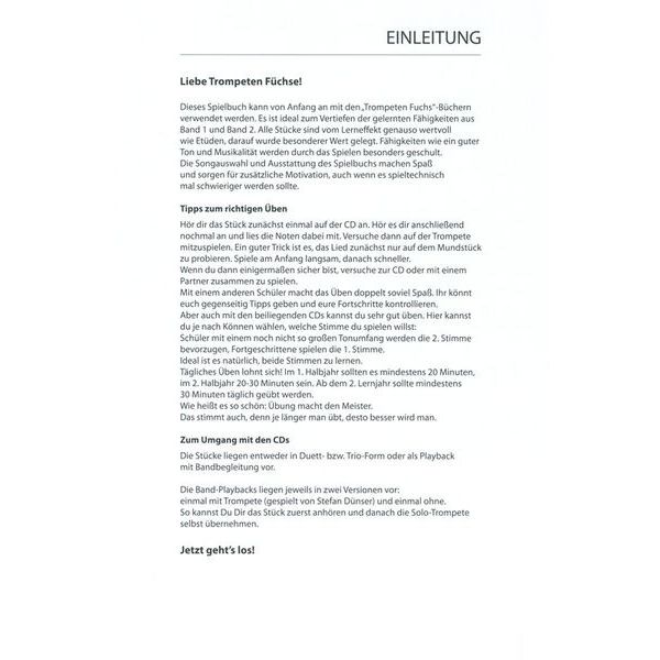 Hage Musikverlag Trompeten Fuchs Spielbuch
