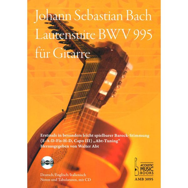 Acoustic Music Books Bach Lautensuite BWV 995