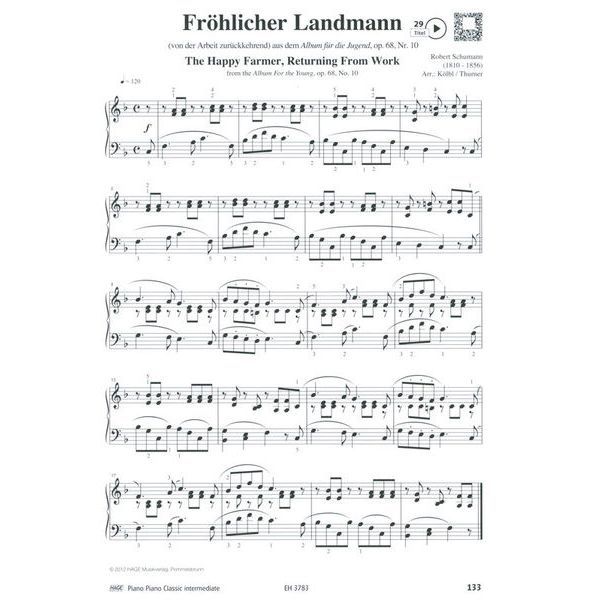 Hage Musikverlag Piano Classic Intermediate