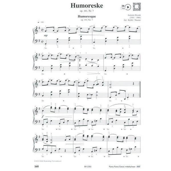 Hage Musikverlag Piano Classic Intermediate
